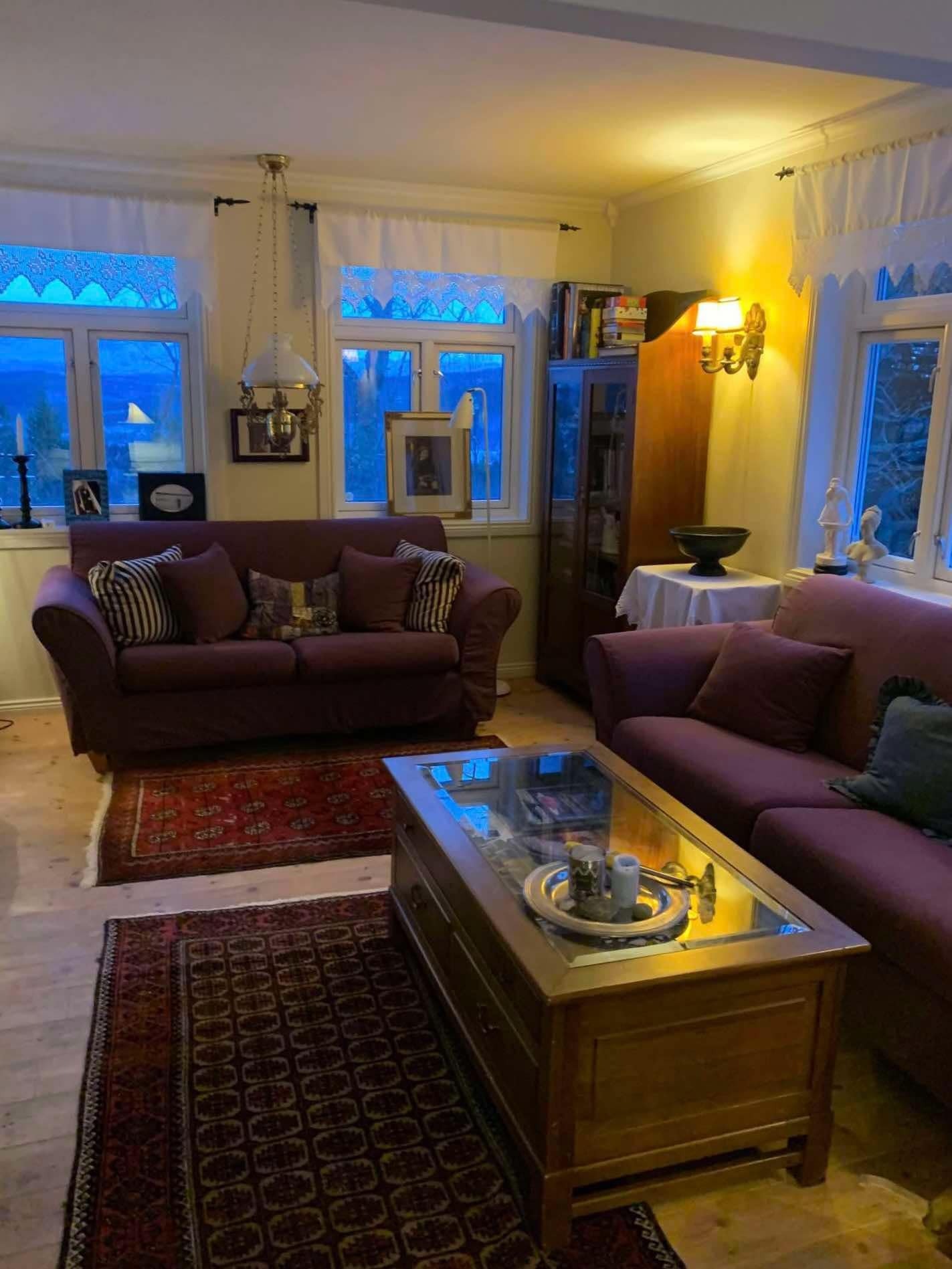 Hytta har en romslig og hyggelig stue, perfekt for sosiale kvelder. Galleribilde