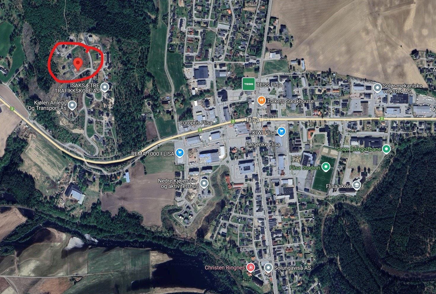 Tomtens plassering Galleribilde