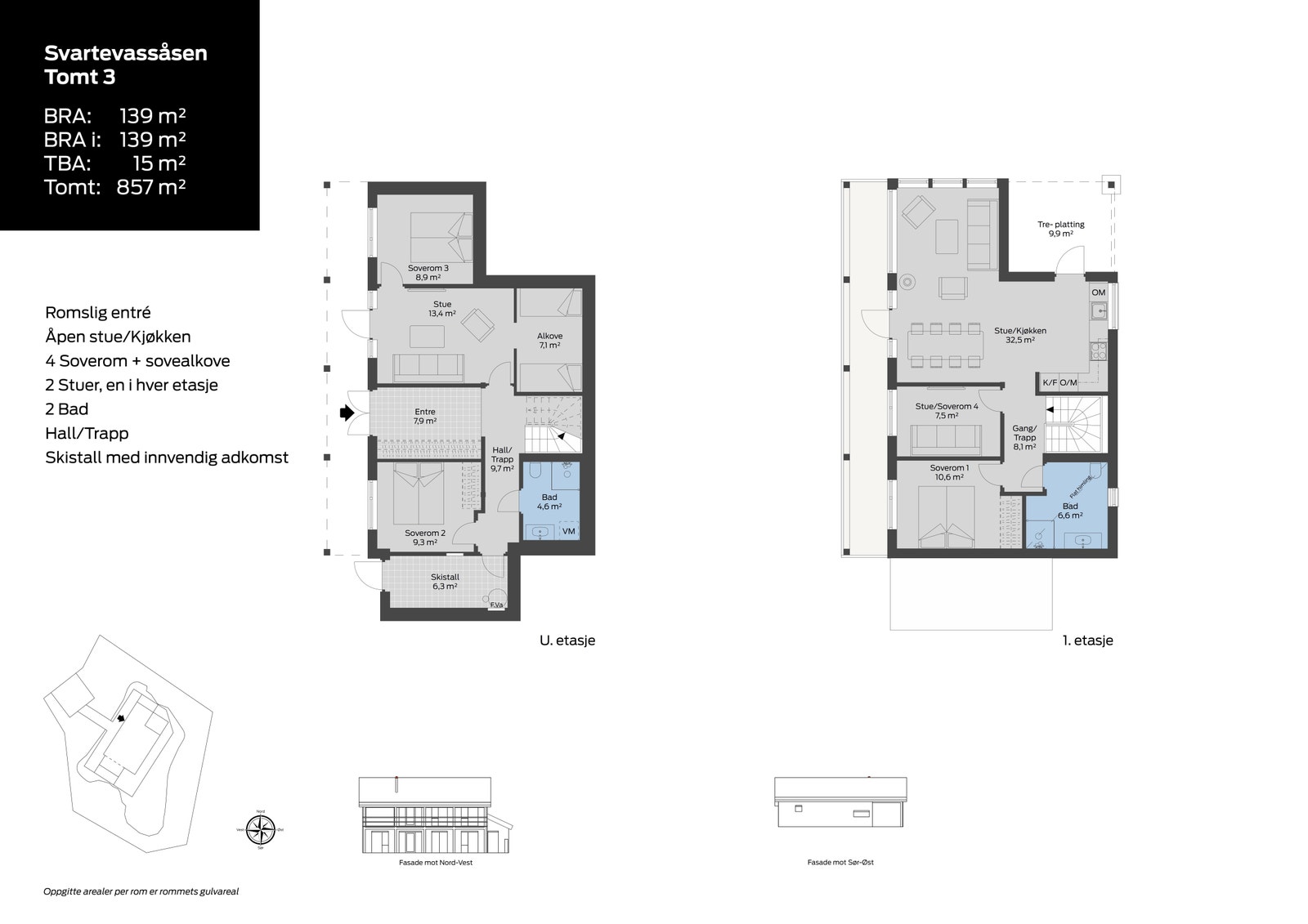 Plantegning tomt 3 Galleribilde