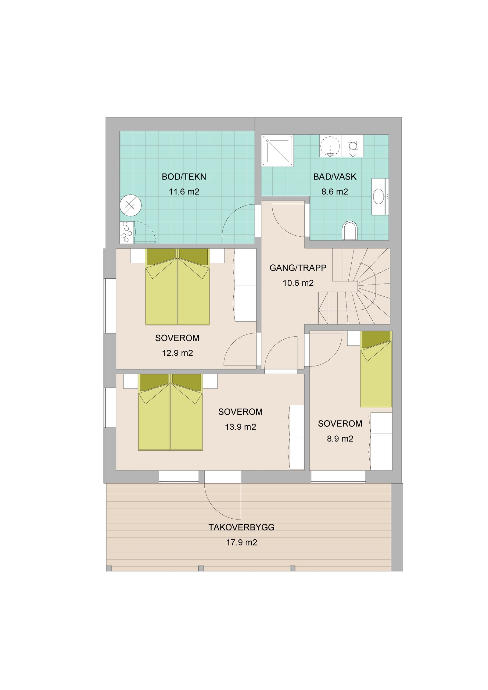 Planløsning leilighet 2, Underetasje Galleribilde