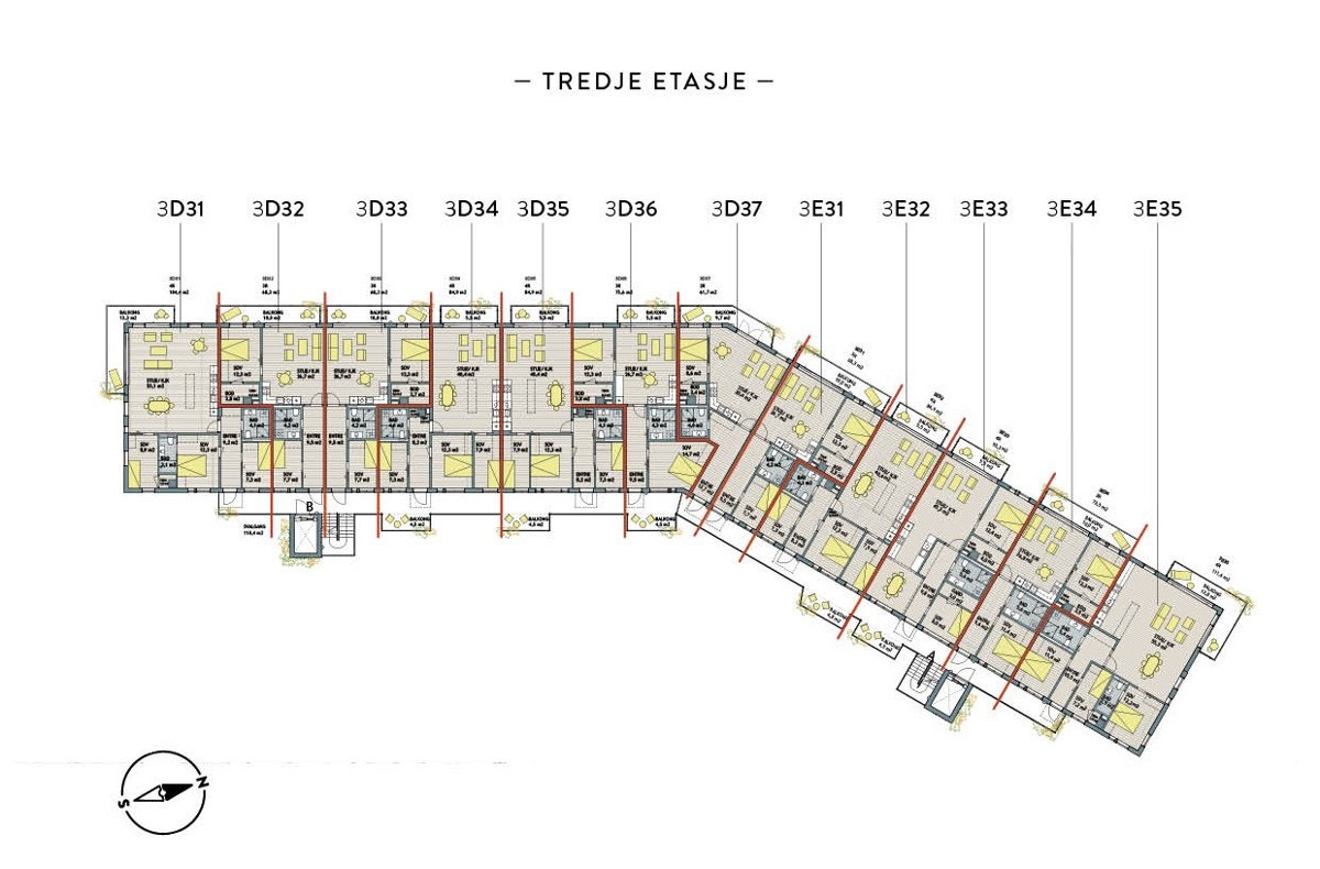 Etasjeplan 3. etasje Galleribilde