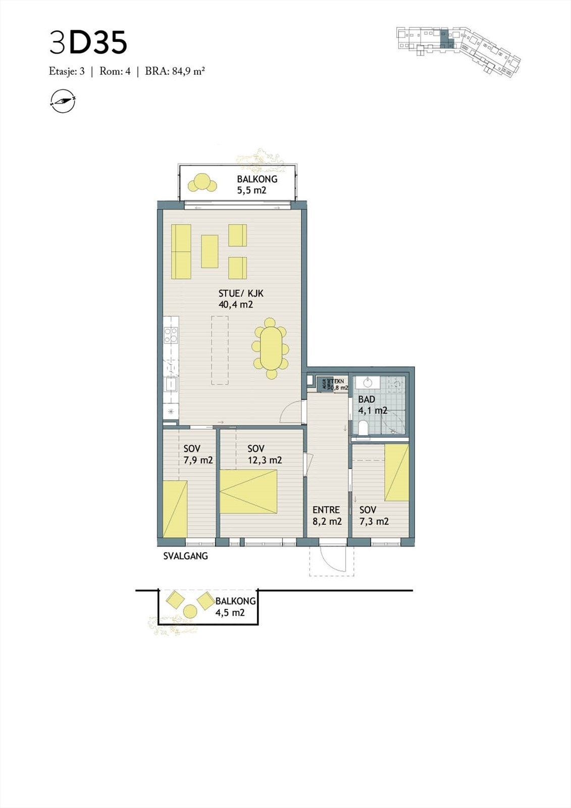 Plantegning 3D35 Galleribilde