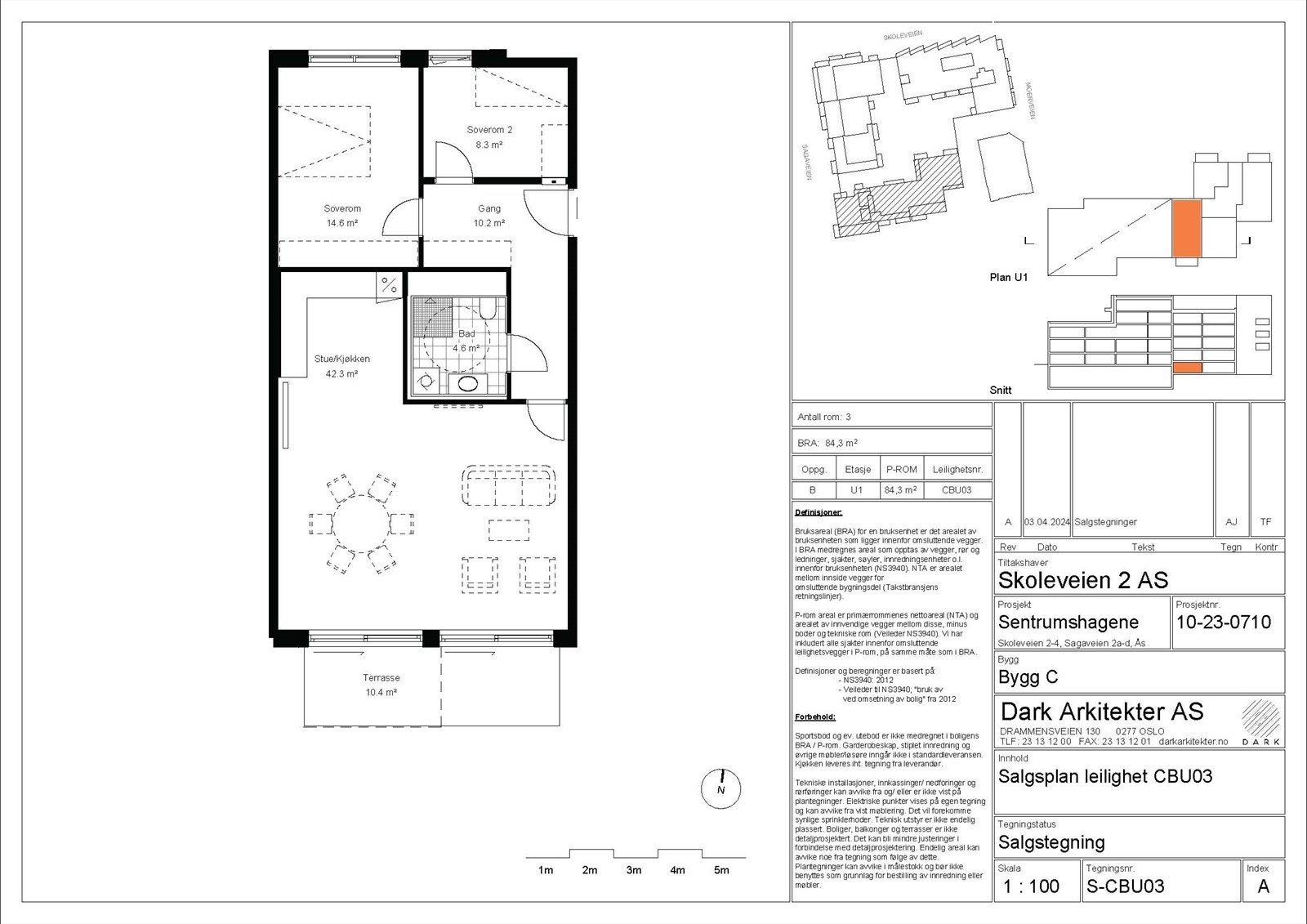 Plantegning leilighet CBU03 Galleribilde