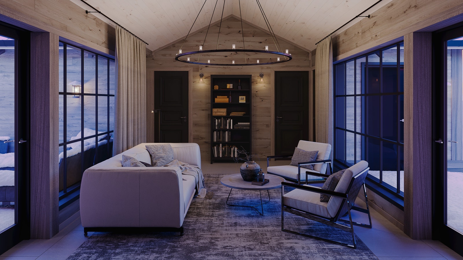 Illustrasjon hyttemodell Brendeheia. Galleribilde