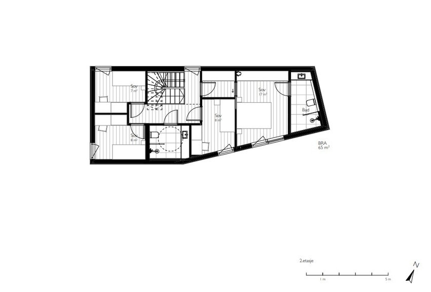 Plantegning Dalsveien 43H - 2. etasje. Galleribilde