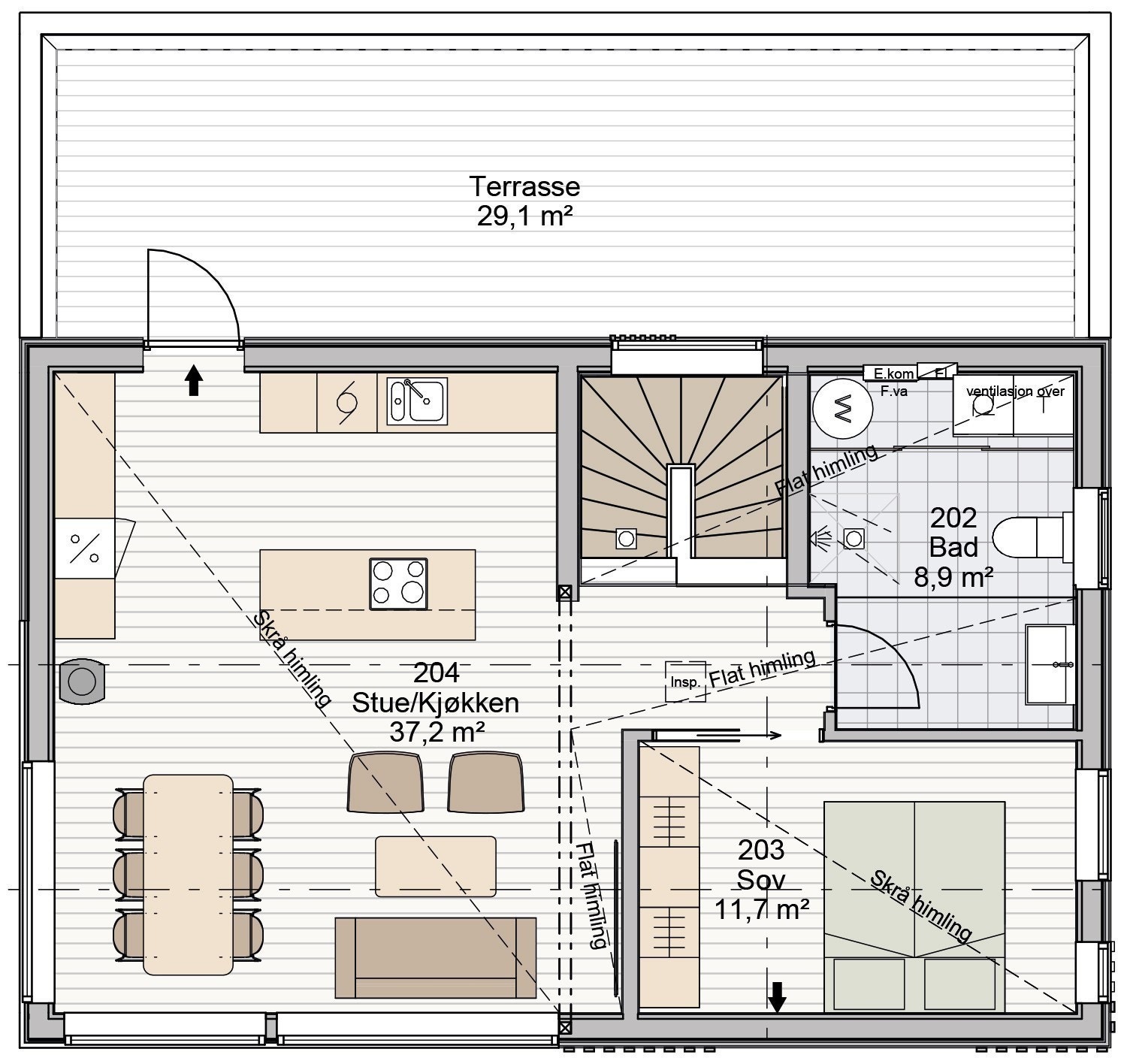 Plantegning første etasje. Galleribilde