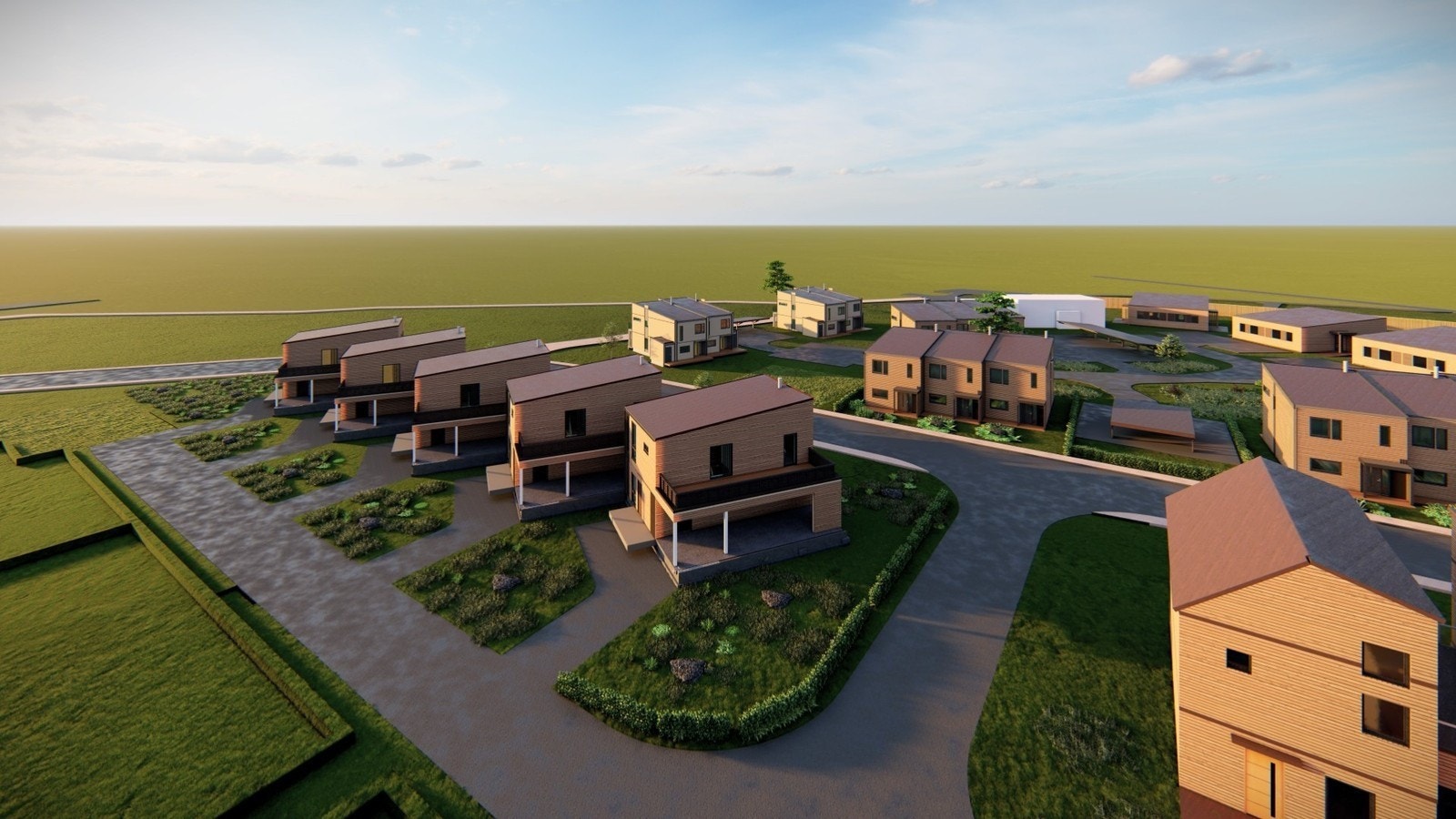 «Kongsvik» vert bygd med garasje og sportsbod, med romsleg terrasse over. Illustrasjon. Galleribilde