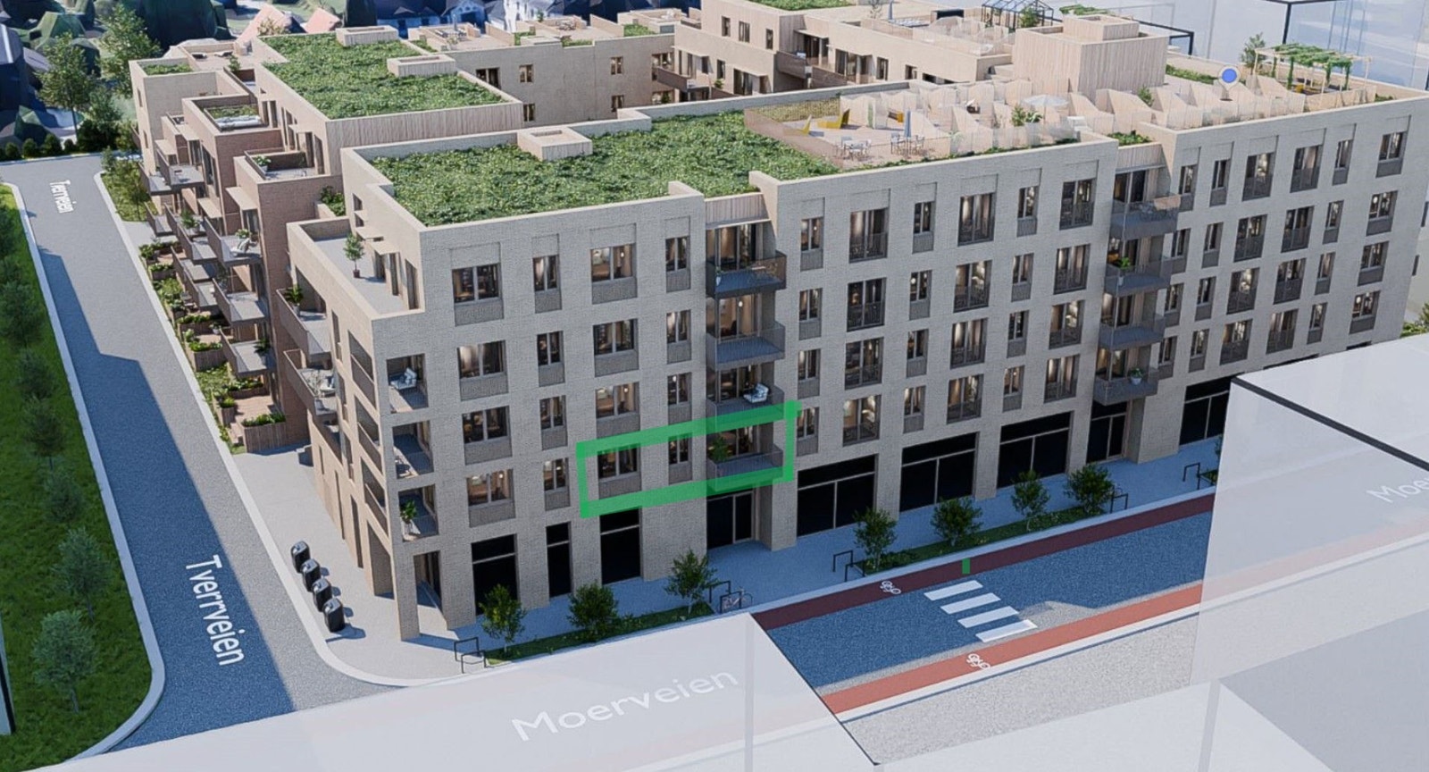 Her bor du midt i sentrum med alle fasiliteter i umiddelbar nærhet. Galleribilde