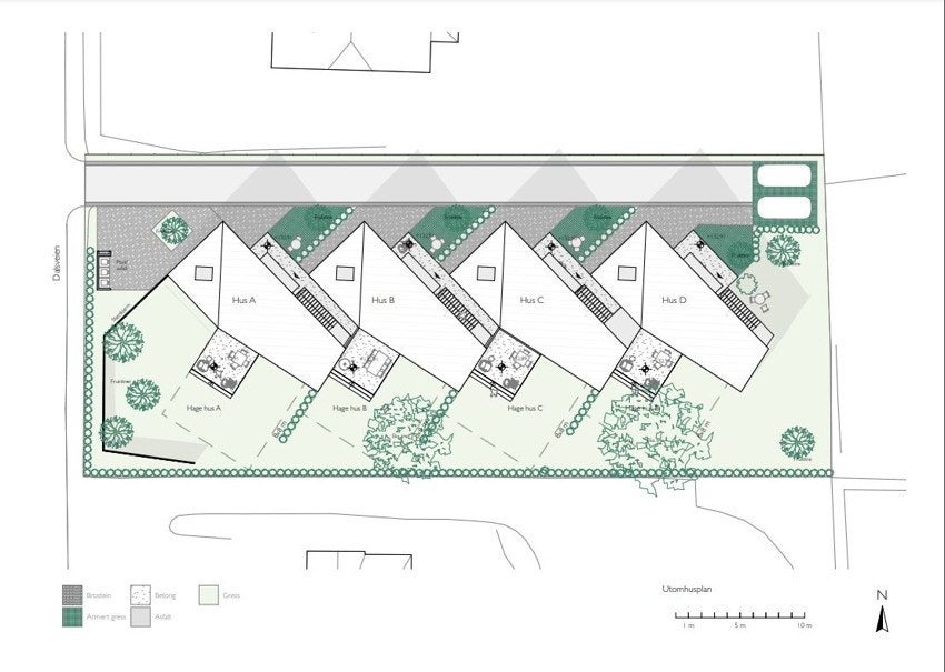 Utenomhusplan Dalsveien 43E-H. Galleribilde