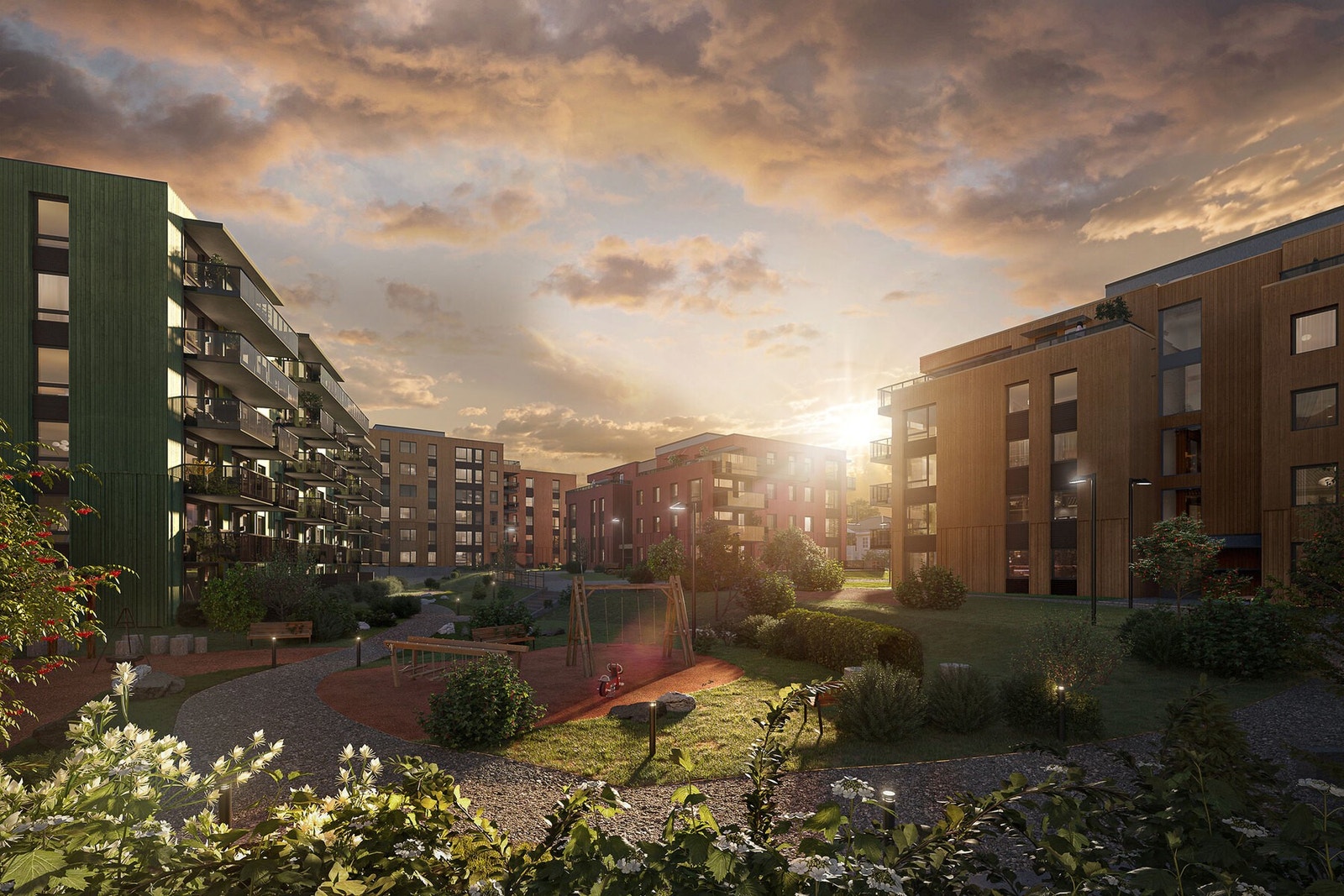 Det er mulighet til å kjøpe parkeringsplass i parkeringskjeller. Illustrasjon, avvik vil forekomme. Galleribilde