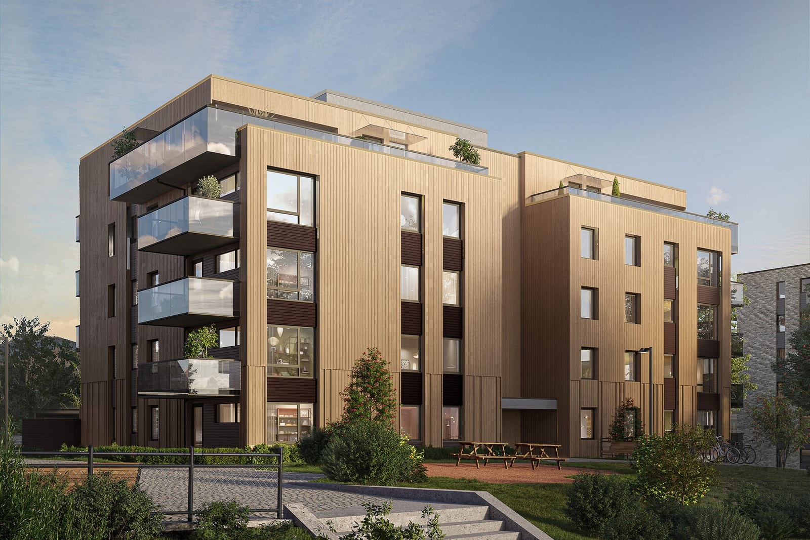 Hus G består av 28 moderne selveierleiligheter. Illustrasjon, avvik vil forekomme. Galleribilde