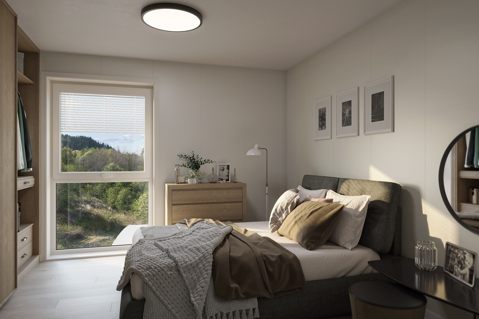 Illustrasjonsbilde av soverom. For størrelse på de respektive rommene se planskisser. Galleribilde