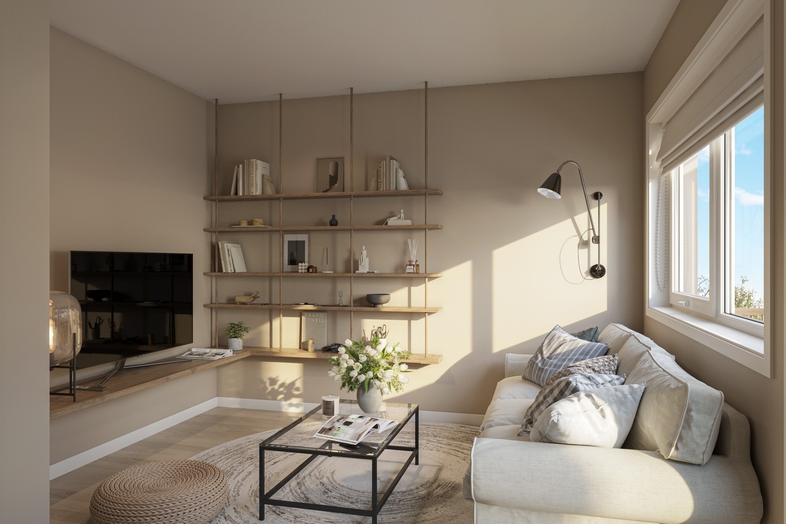 illustrasjon: Blåbærslynga nr. 36 og 38.
TV-stue avdeling: Et ekstra rom for avslapning eller kontorplass. Galleribilde