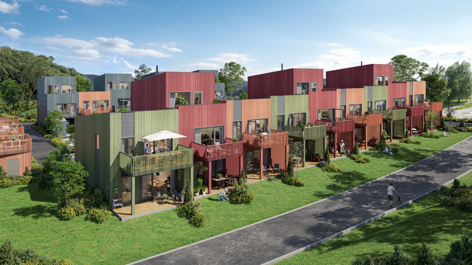 Velkommen til Kløvertunet - Flotte familieboliger i et attraktivt og barnevennlig boområde | Illustrasjonen vil avvike Galleribilde