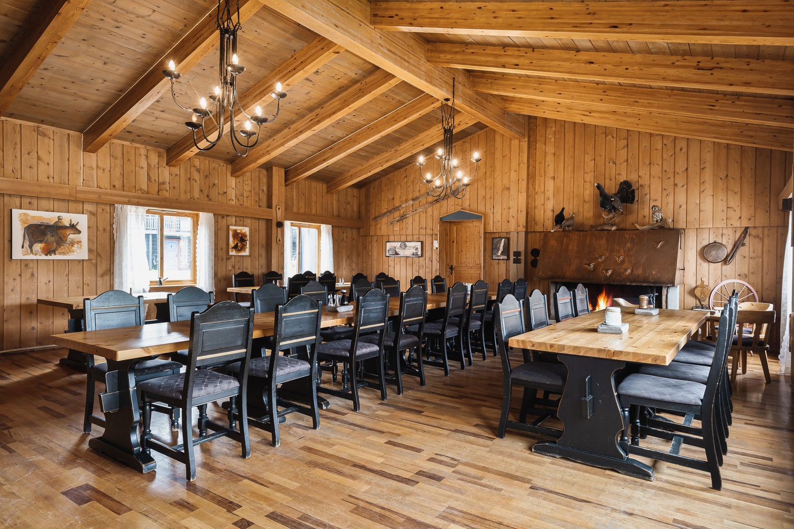 Teveltunet har en stor frokostsal som dekkes på når det er ønsker og behov for det. Galleribilde