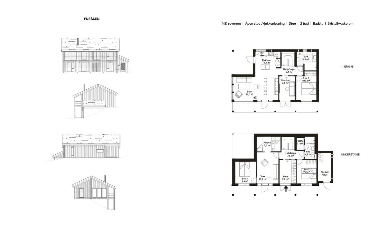 Hyttemodell Furåsen bygges på tomt 12. Galleribilde