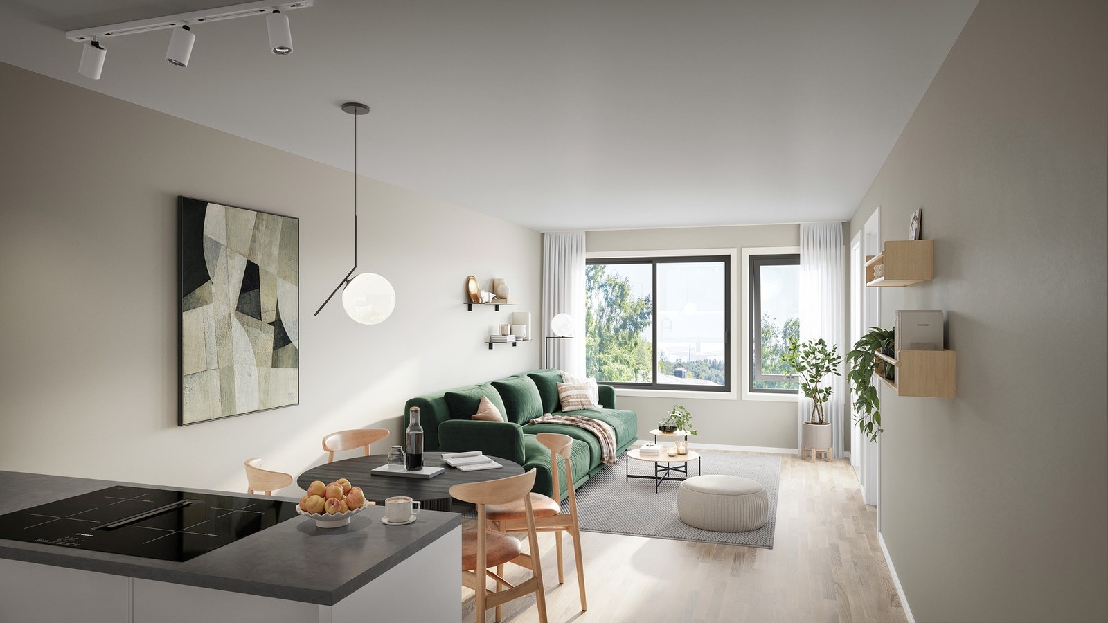 Her får du gode 3-roms selveierleiligheter med smarte planløsninger og moderne materialvalg. Galleribilde