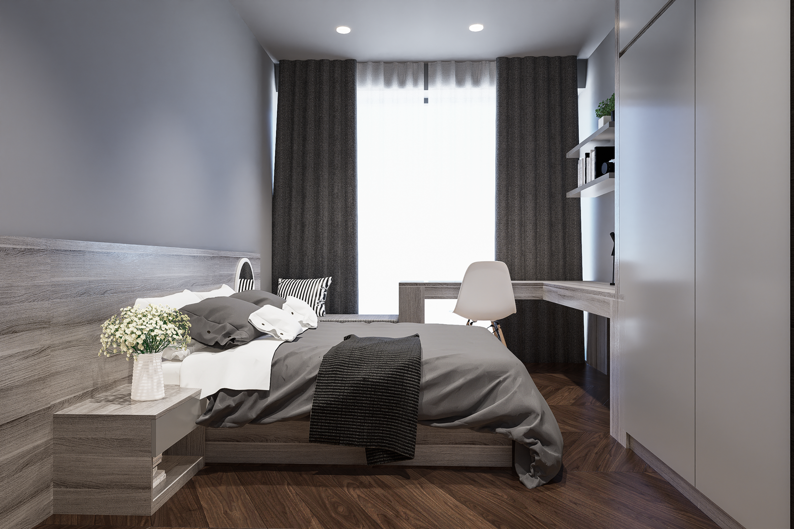 Eksempel - Soverom med kontor Galleribilde