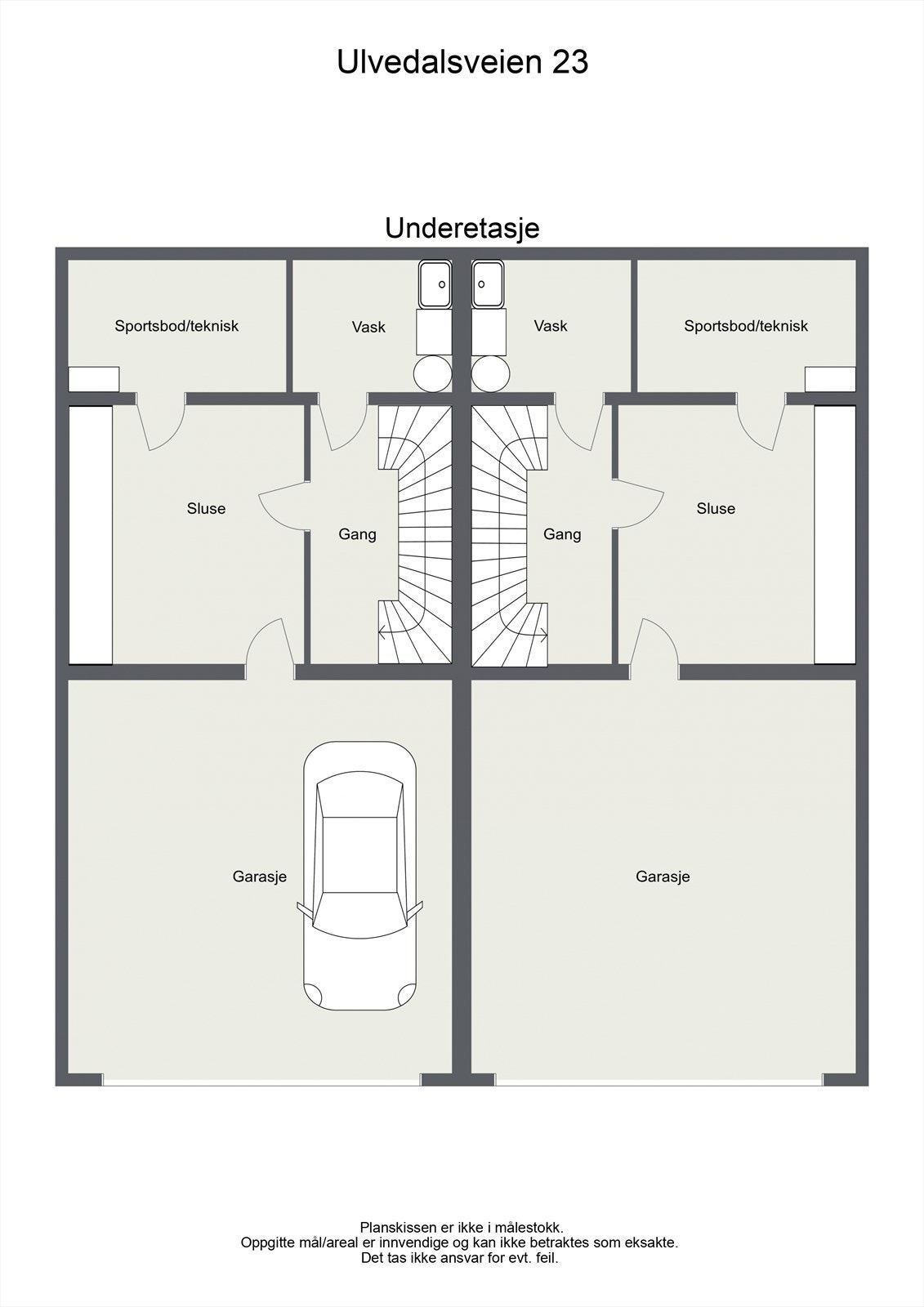 Plantegning underetasje Galleribilde