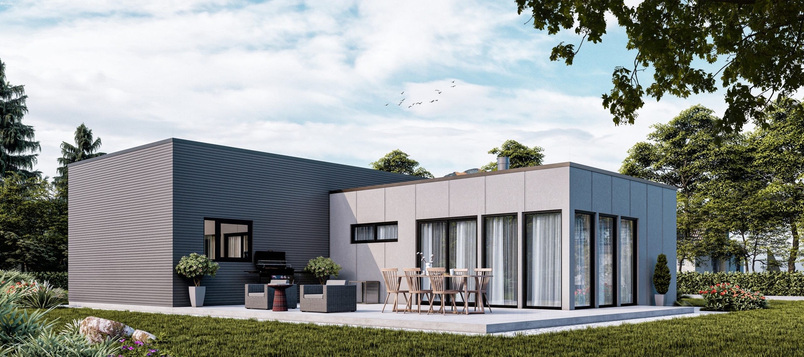 Nydelig sørvendt terrasse Galleribilde