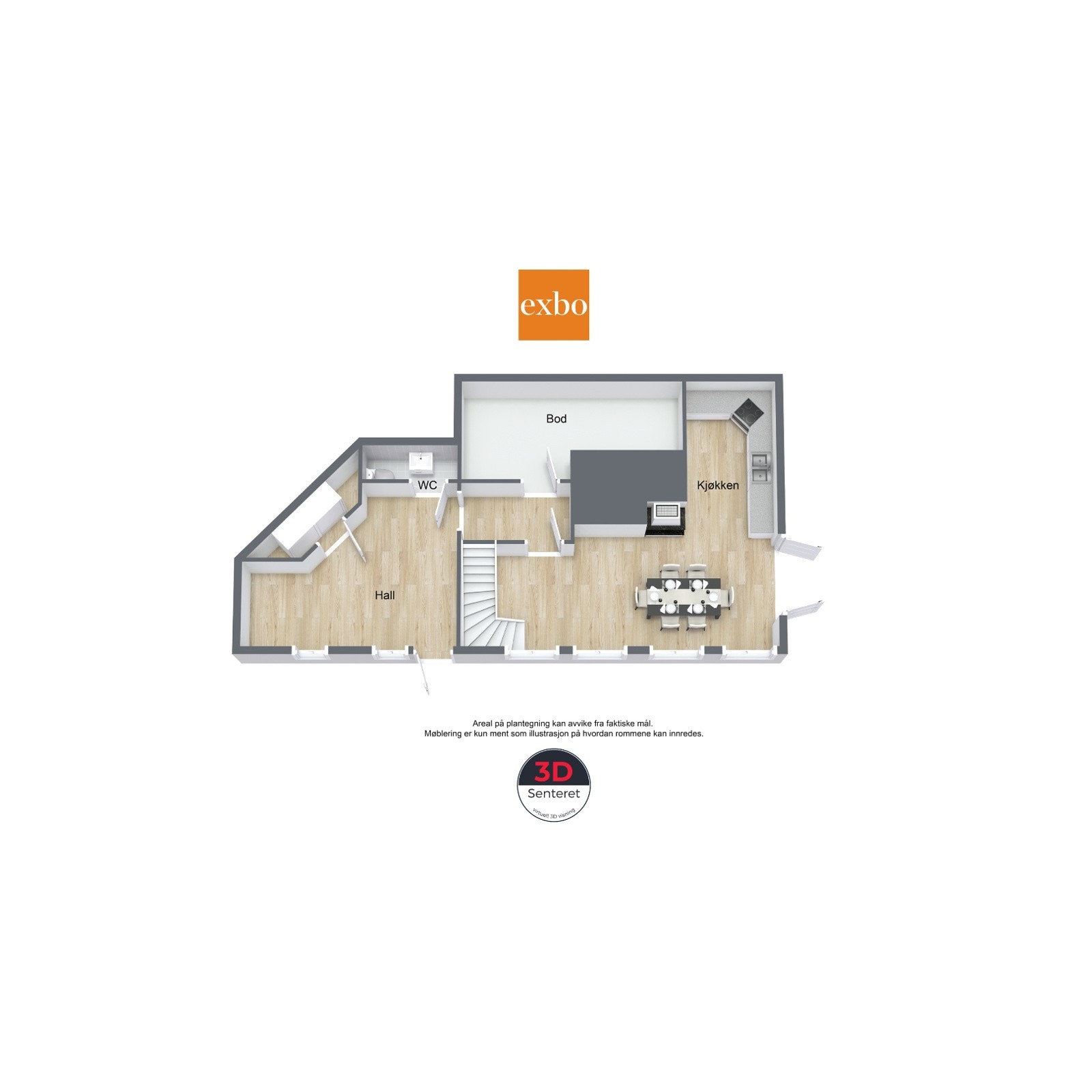 Plantegning u.etg. Galleribilde