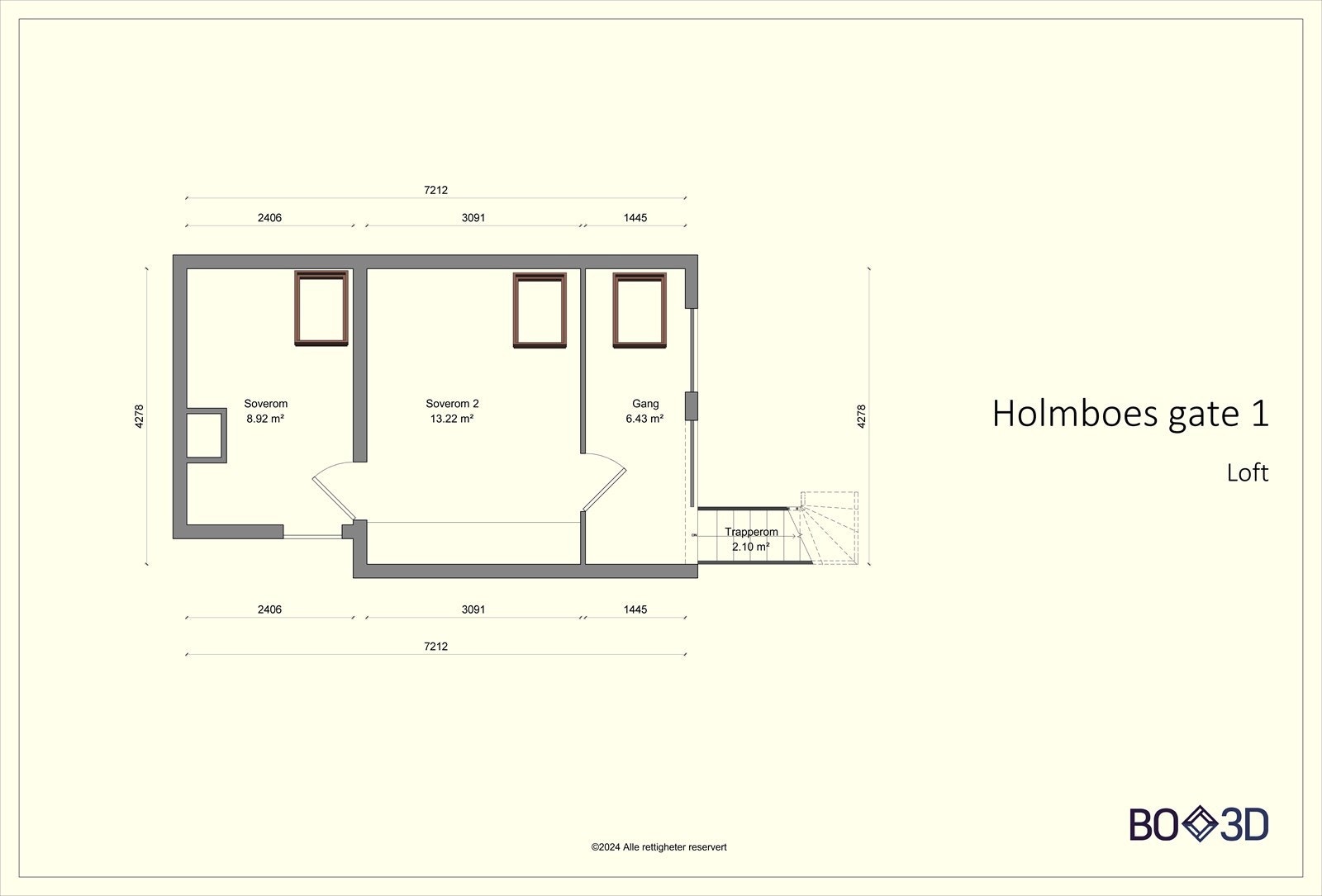 Plantegning - Loft Galleribilde