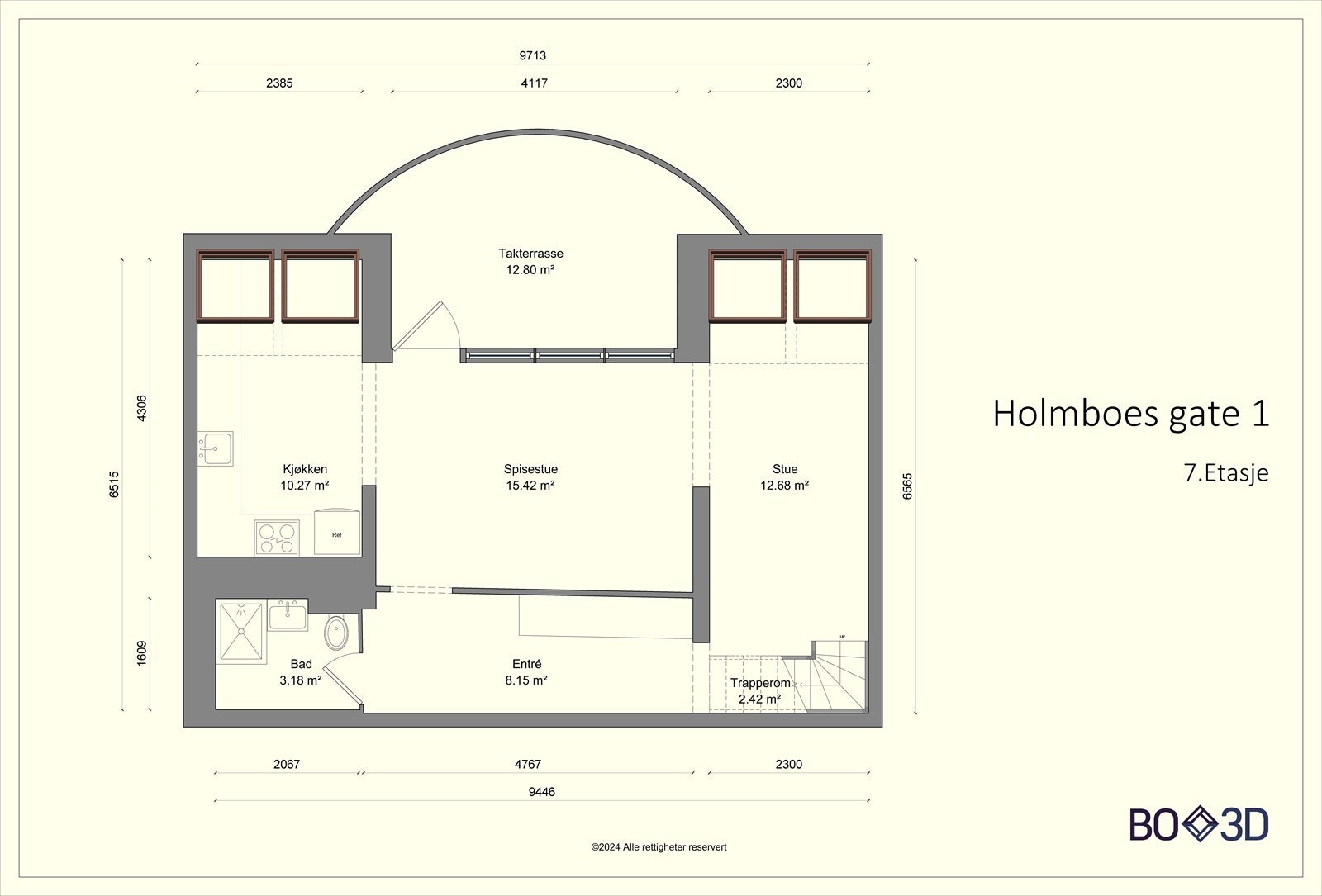 Plantegning - Hovedetasje Galleribilde