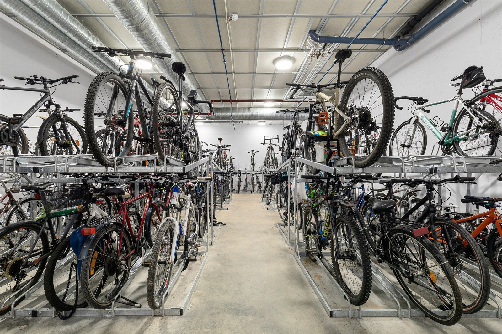 Stor sykkelbod i samme oppgang som leiligheten med utgang ut i Frysjaveien. Galleribilde