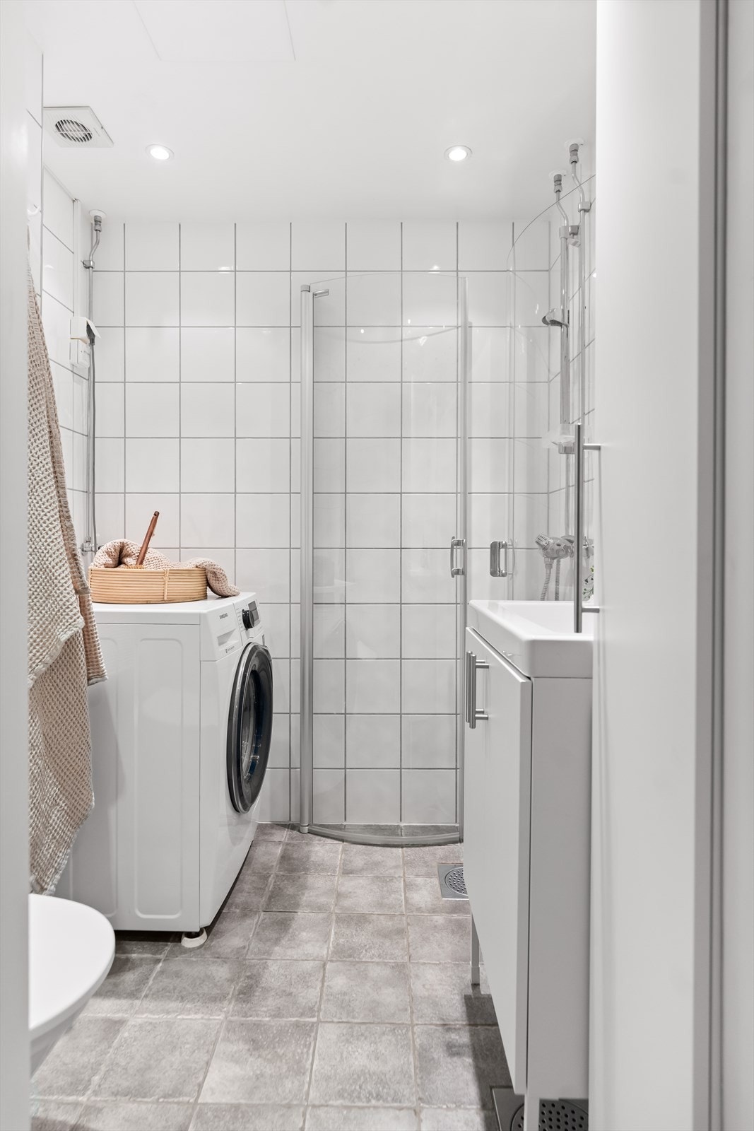 Her er det opplegg for vaskemaskin og tørketrommel. Galleribilde