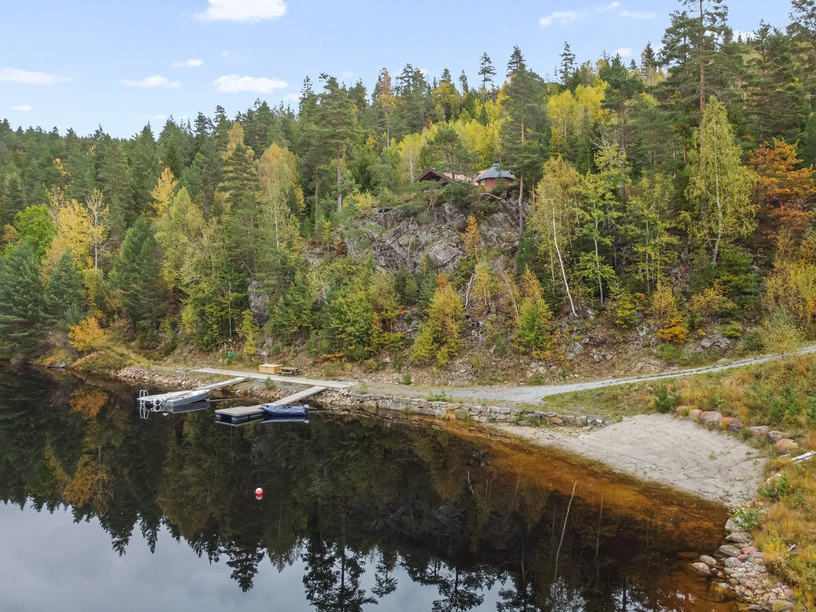 Kort vei ned til vannet Galleribilde