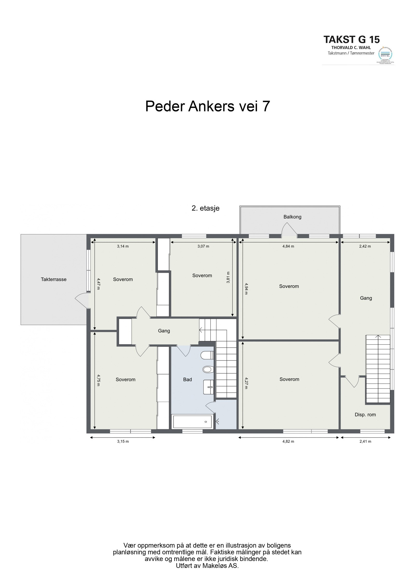 Planløsning andre etasje. Galleribilde