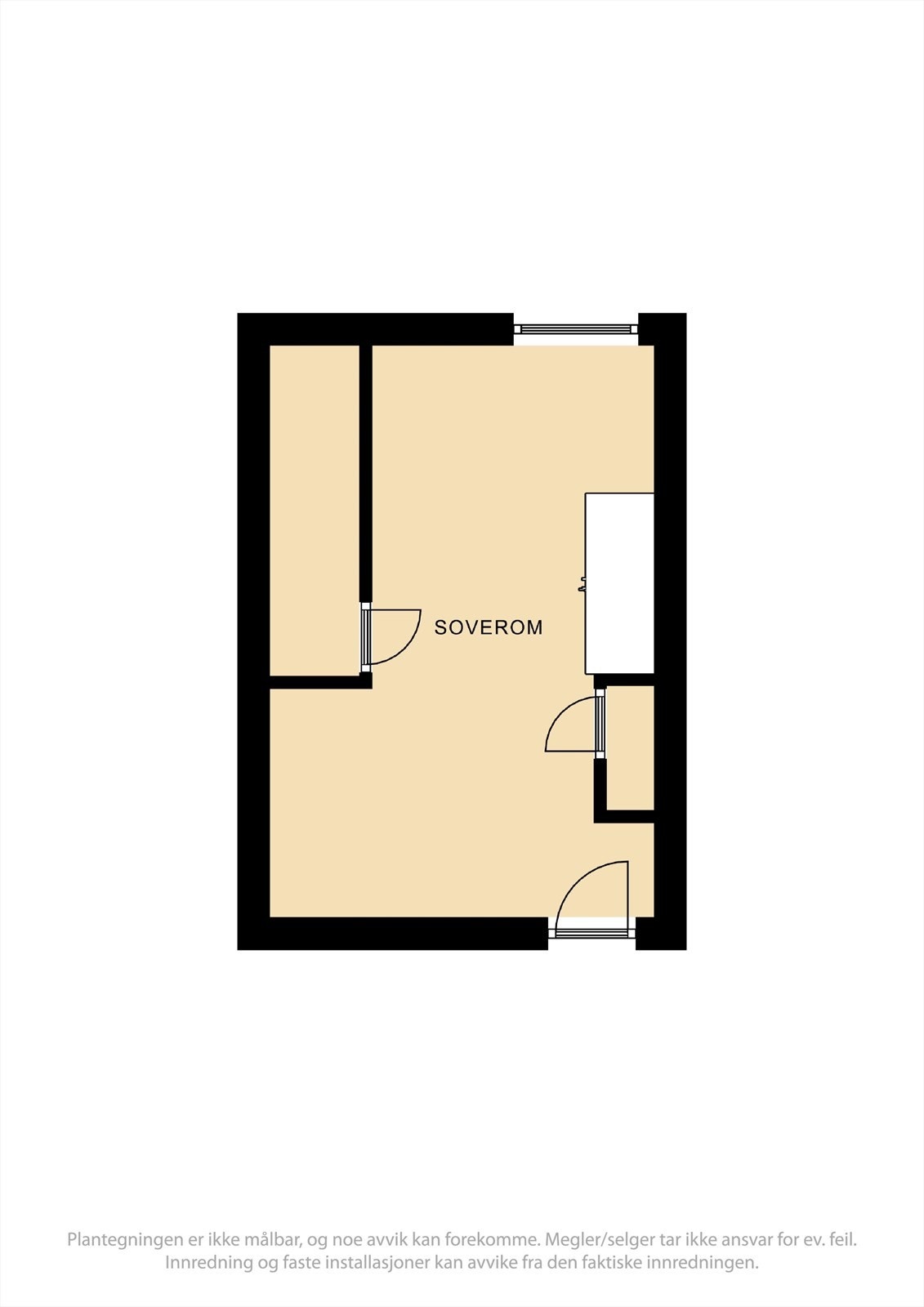 Plantegning disp rom på loftet. Galleribilde