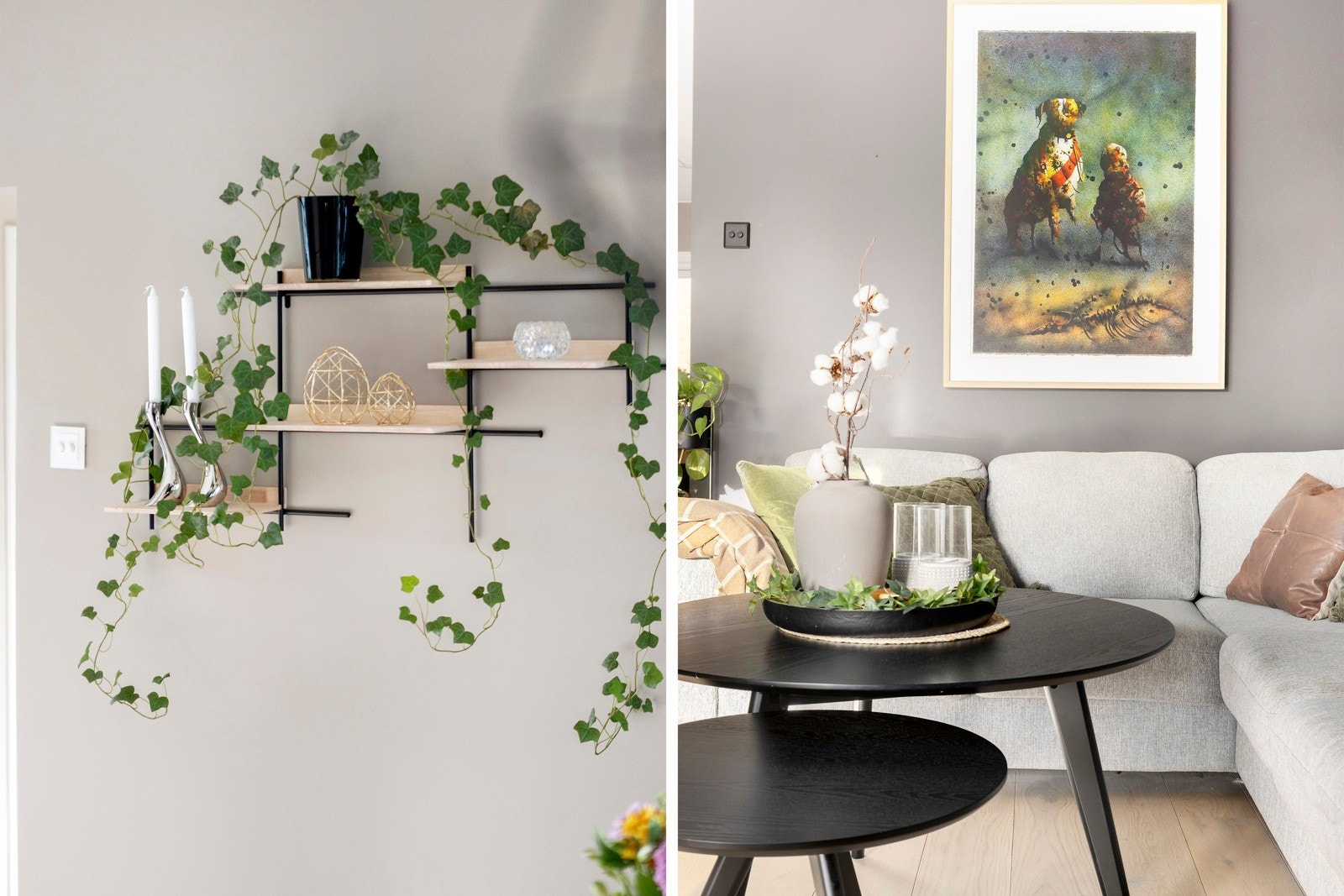 Stuen er malt i delikate og tidløse farger Galleribilde