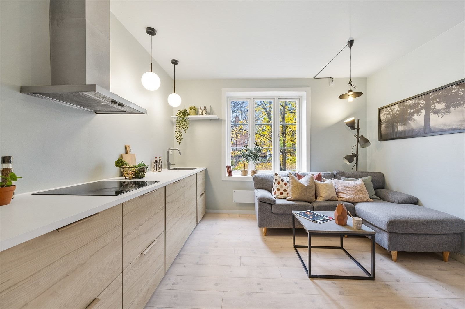 - Stue med plass til sofagruppe og mediamøblement - Galleribilde