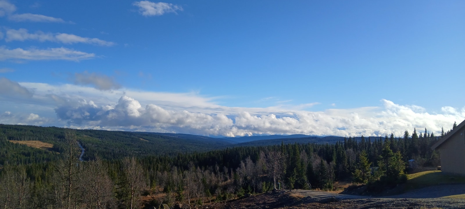 Utsikt fra Ledig tomt nr 23
Sol fra morgen til kveld
Strøm og vann.
Du ser ikke og fint det er før du kommer Galleribilde