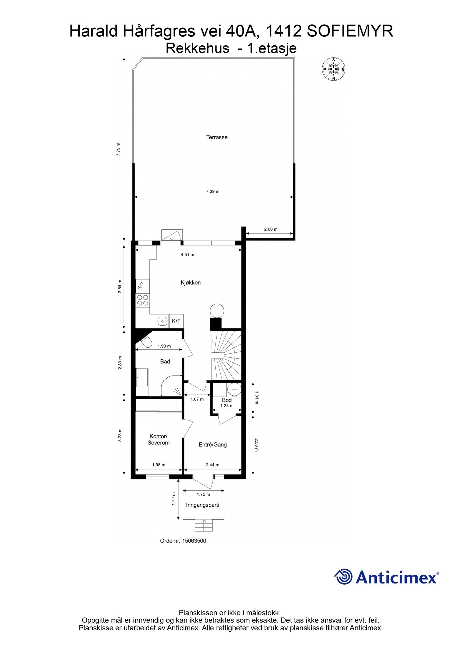 Plantegning 1. etasje Galleribilde
