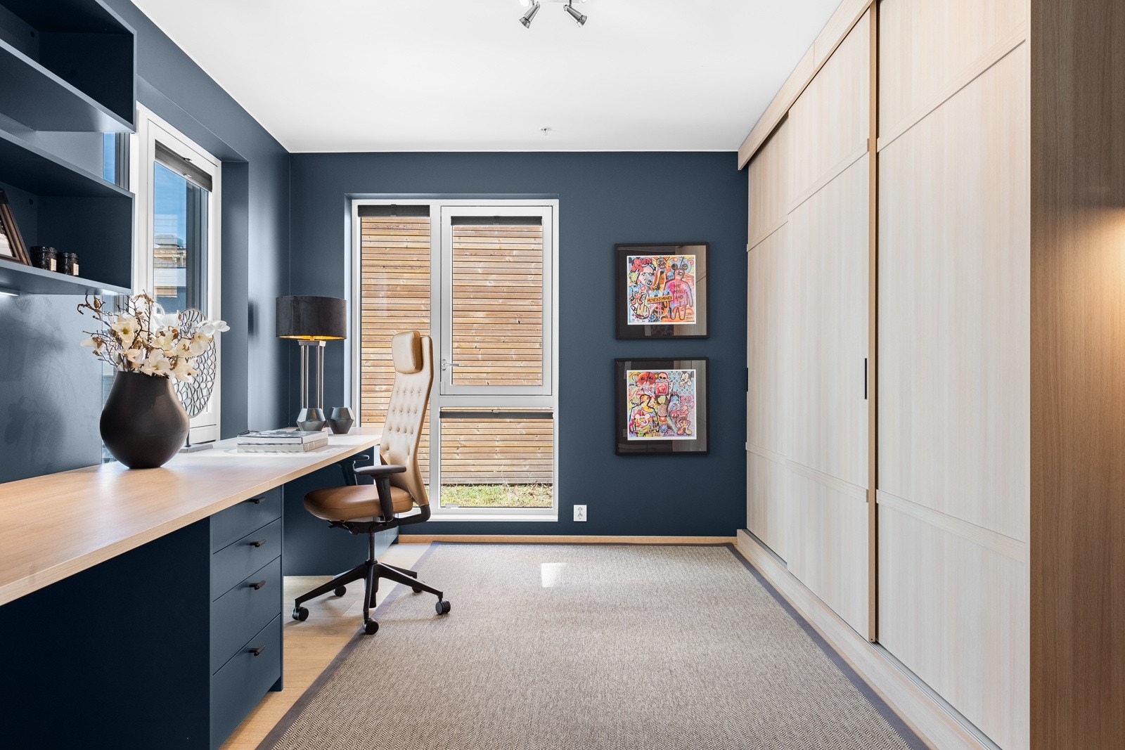 Boligens tredje soverom brukes som kontor av dagens eier Galleribilde