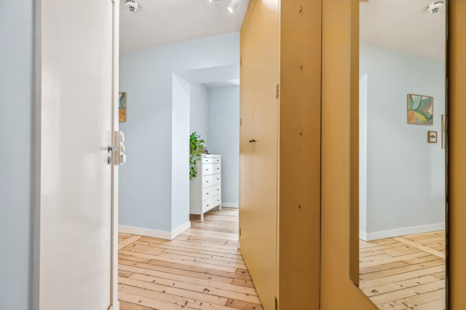 Alle rom i leiligheten er malt i 2024. Galleribilde