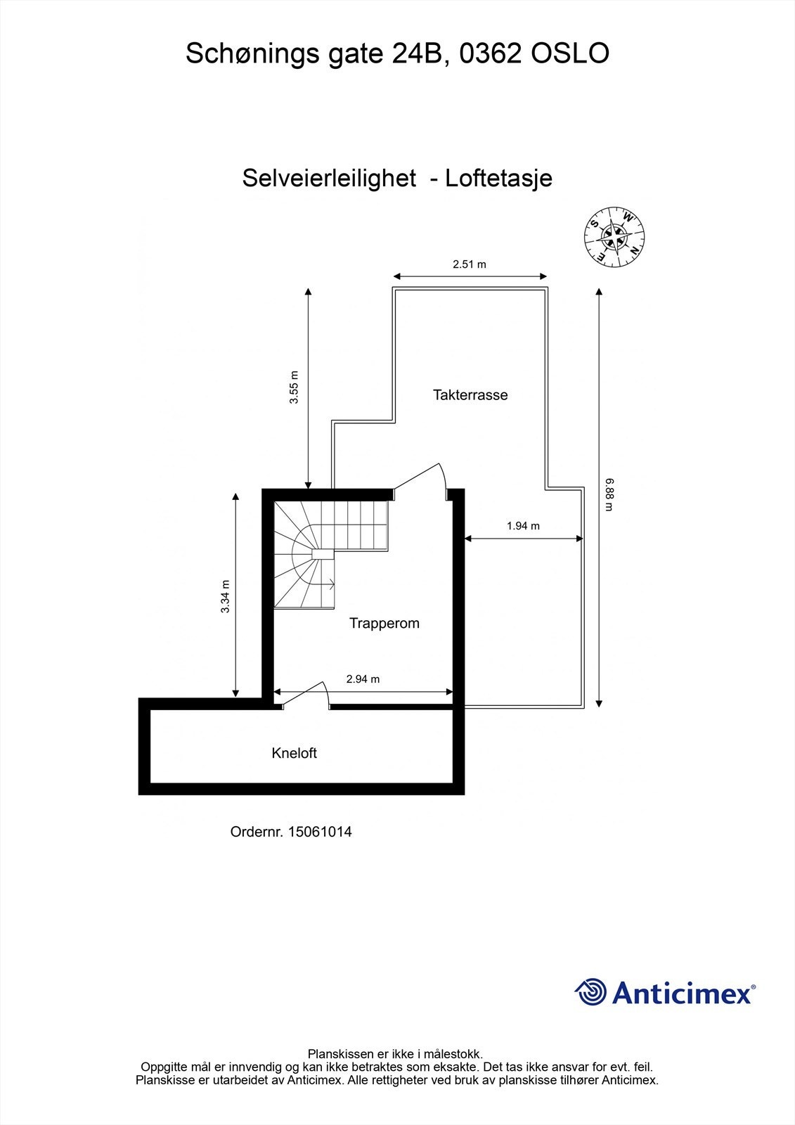 Plantegning - loft. Galleribilde