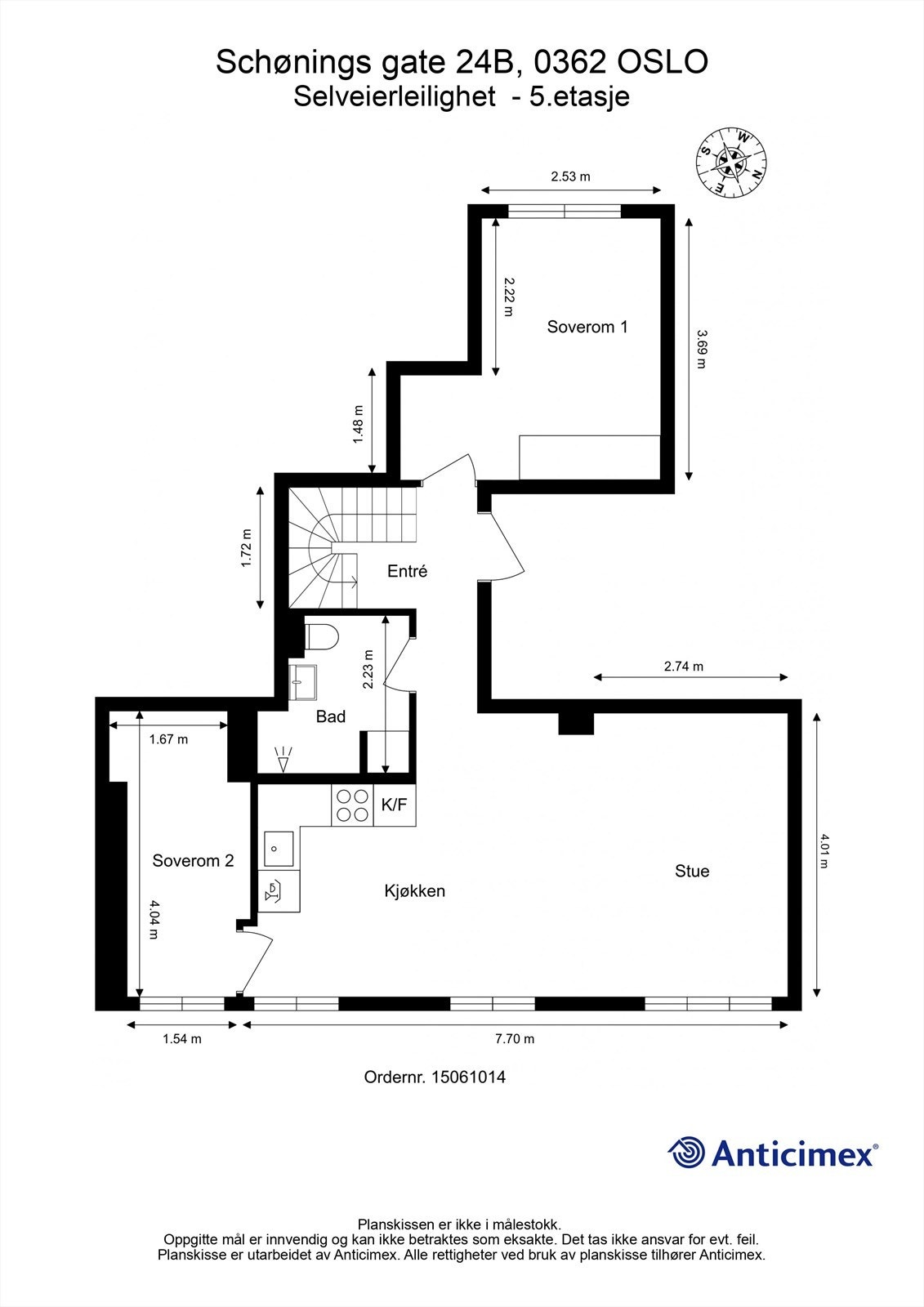 Plantegning - 5. etasje. Galleribilde