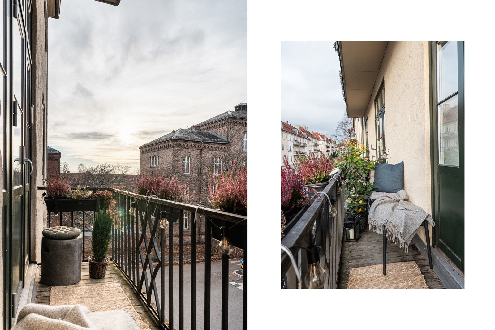 Vestvendt brannbalkong mot enveiskjørte Omsens gate Galleribilde