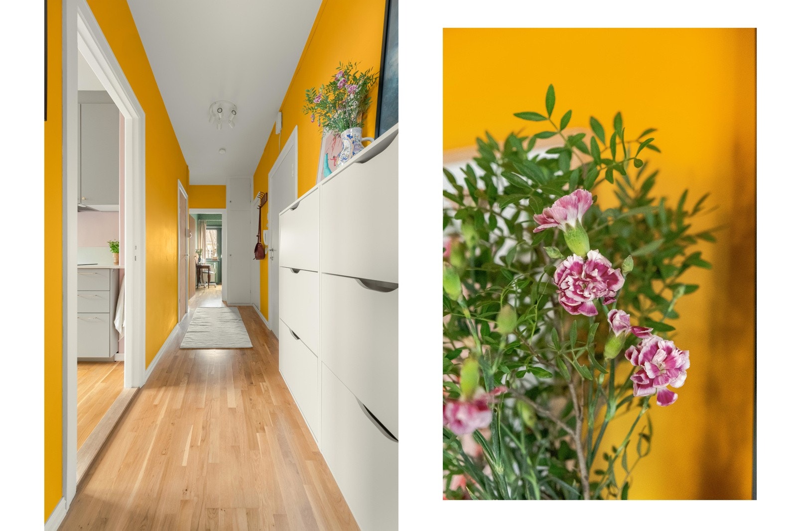 Nå er vi inne i entreen, som binder rommene fint sammen. Galleribilde