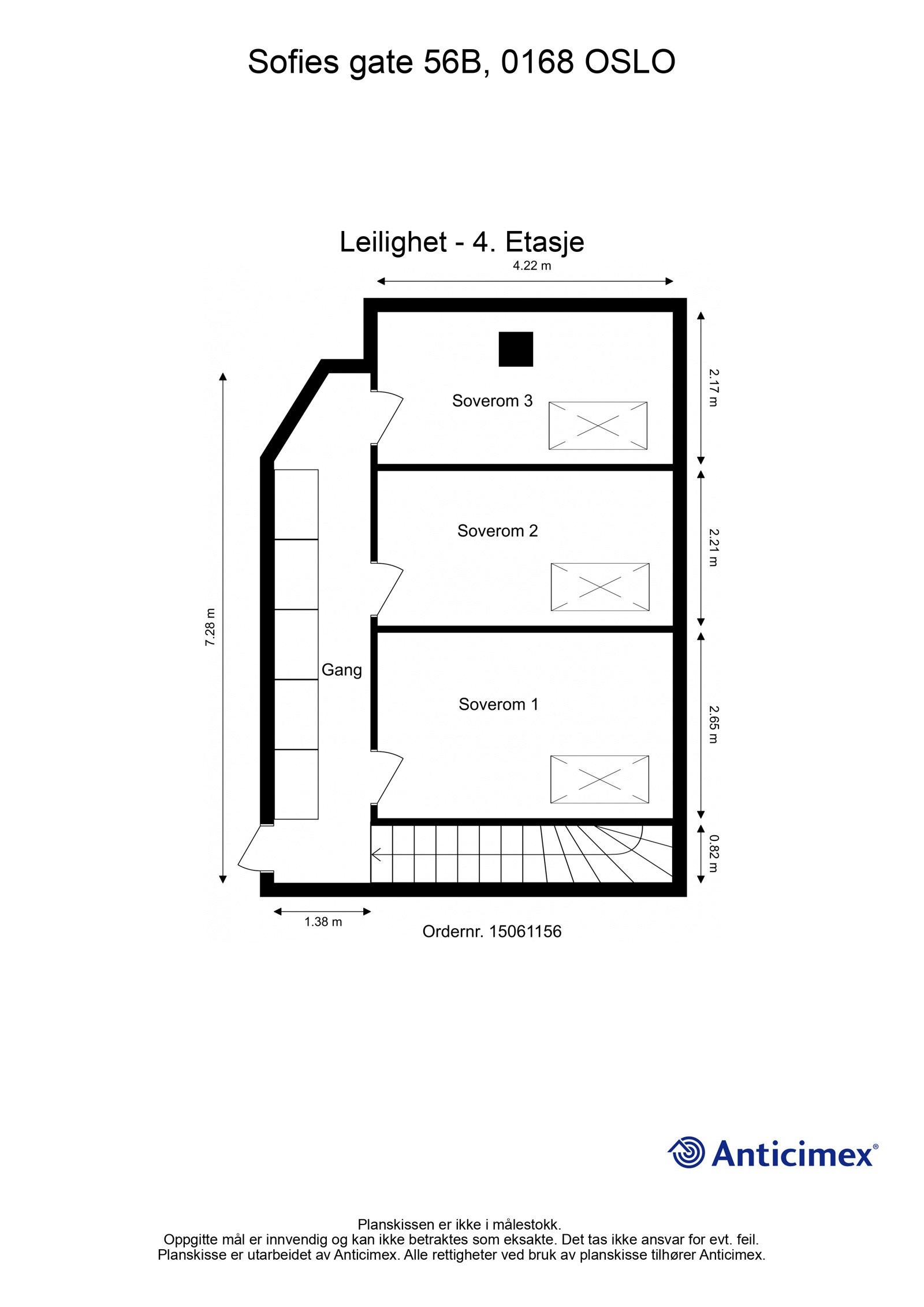 Plantegning loftsetasje. Galleribilde