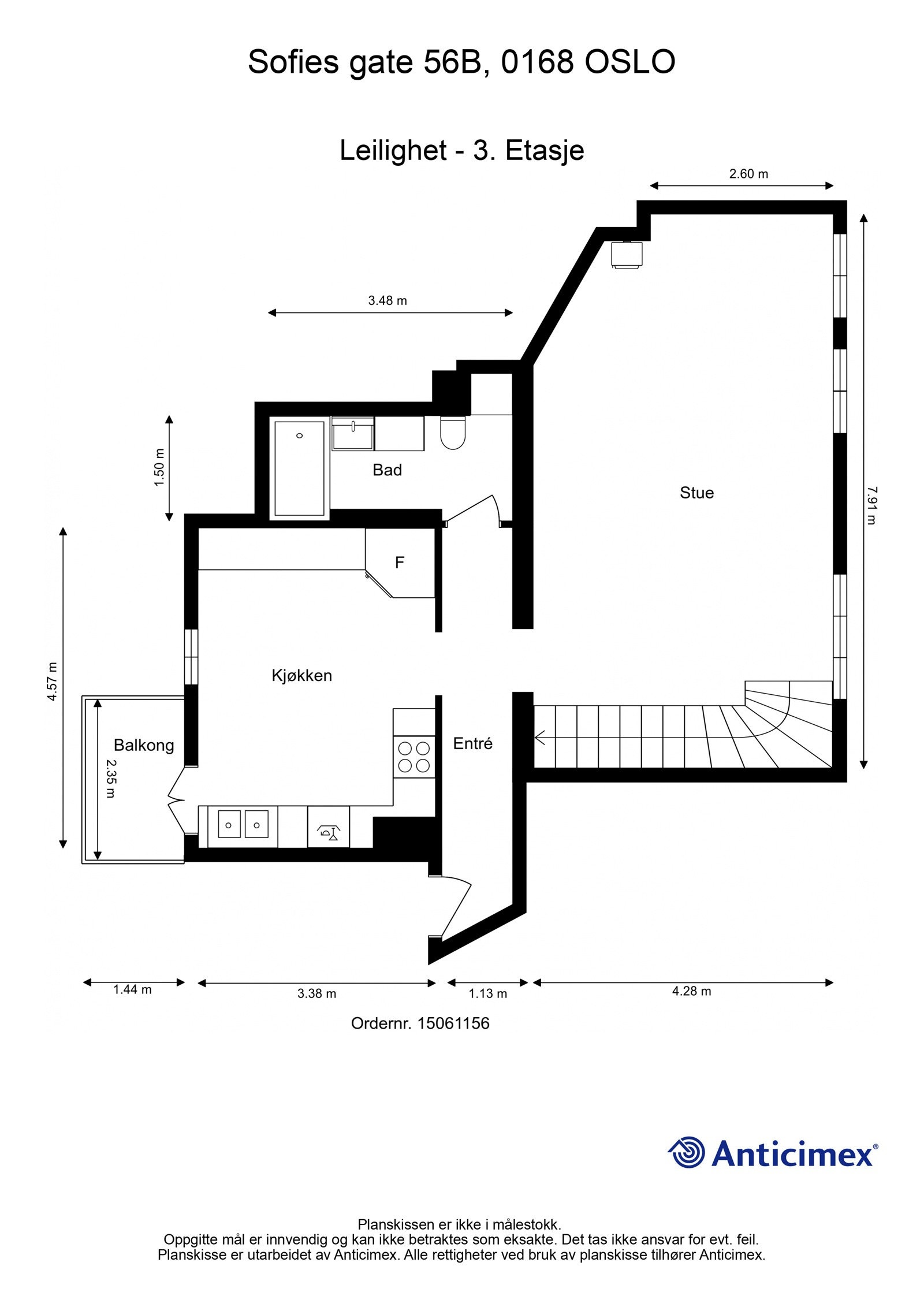 Plantegning 3. etasje. Galleribilde
