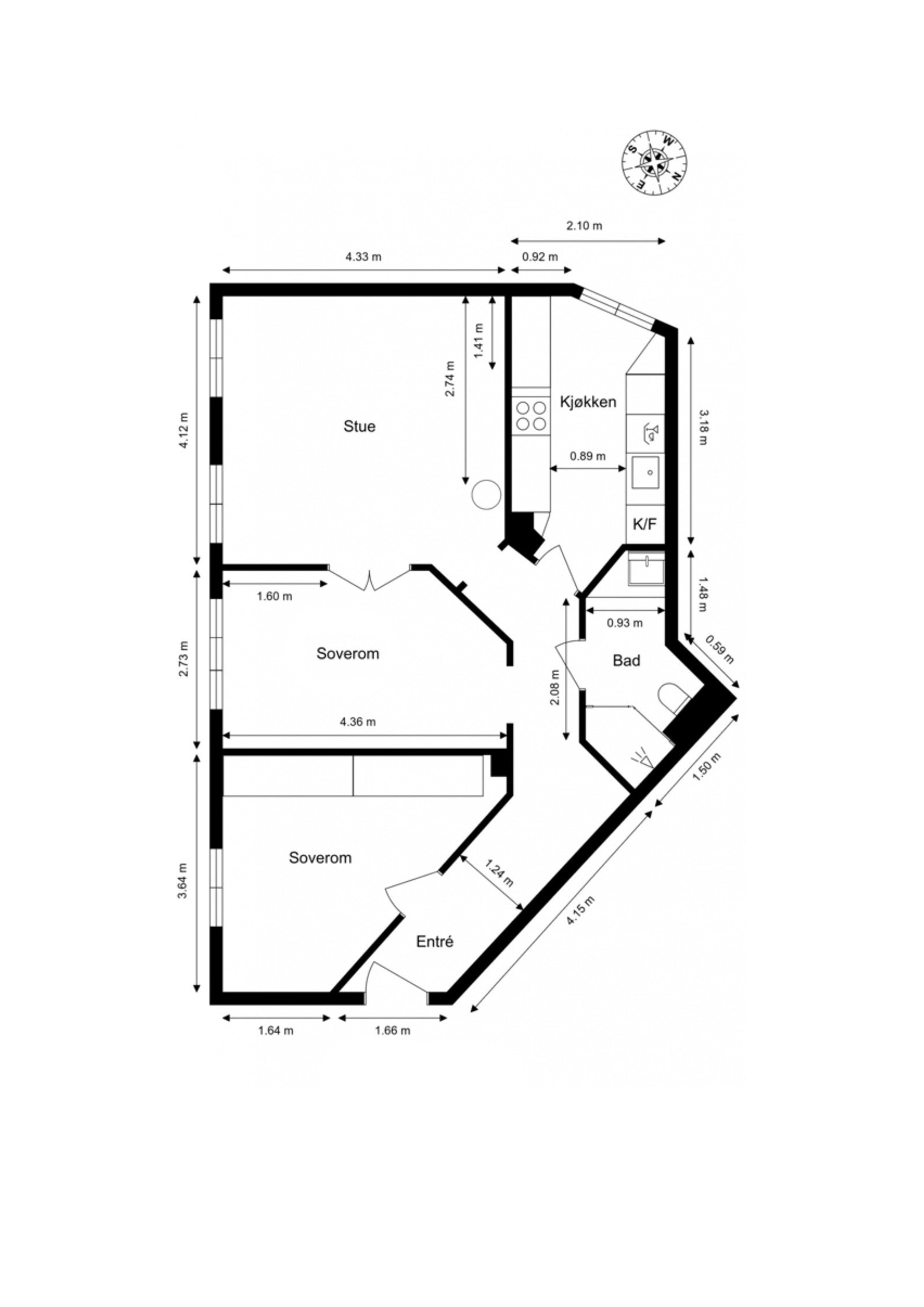 Illustrasjon 3-roms Galleribilde