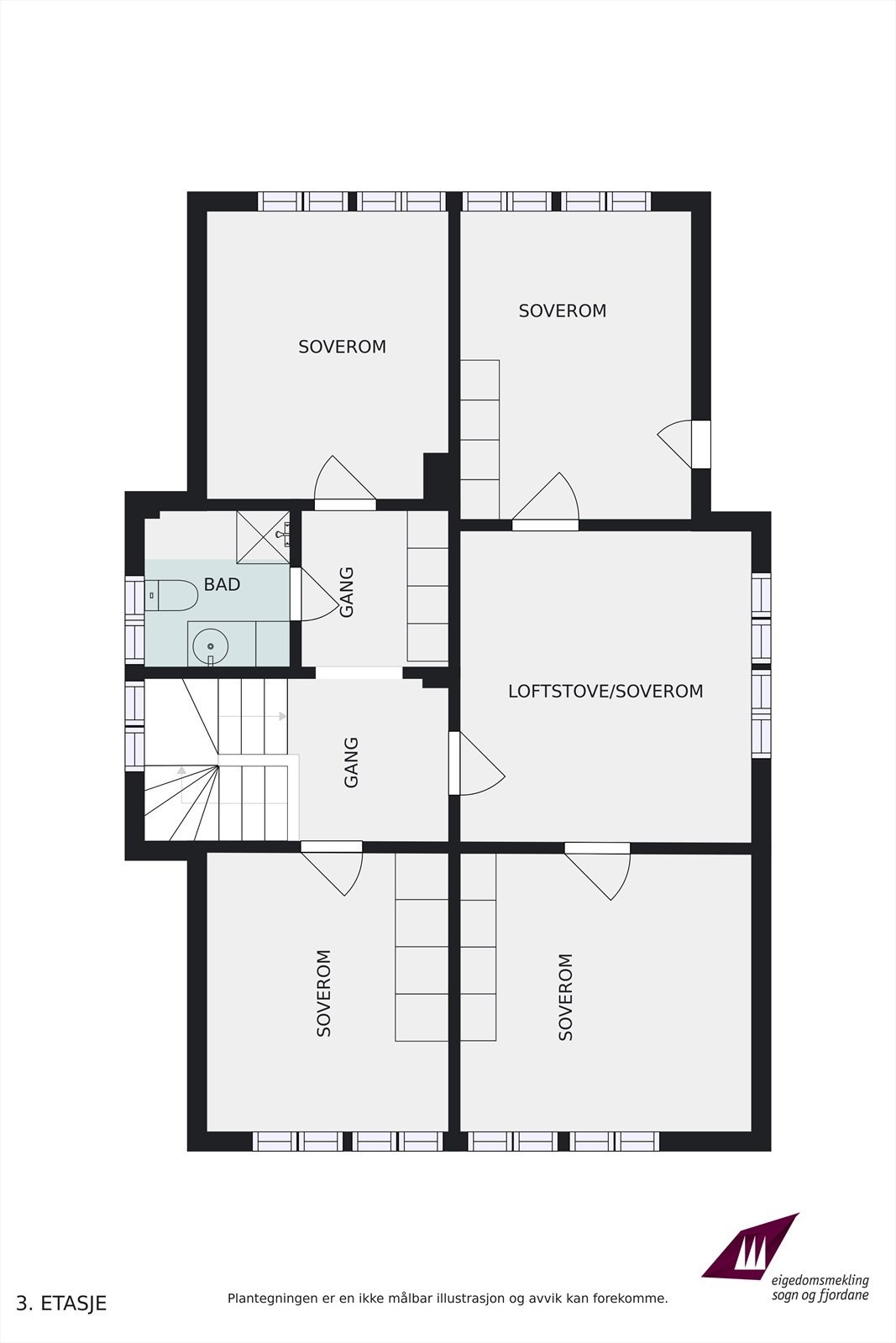 Planskisse av 2. etasje Galleribilde