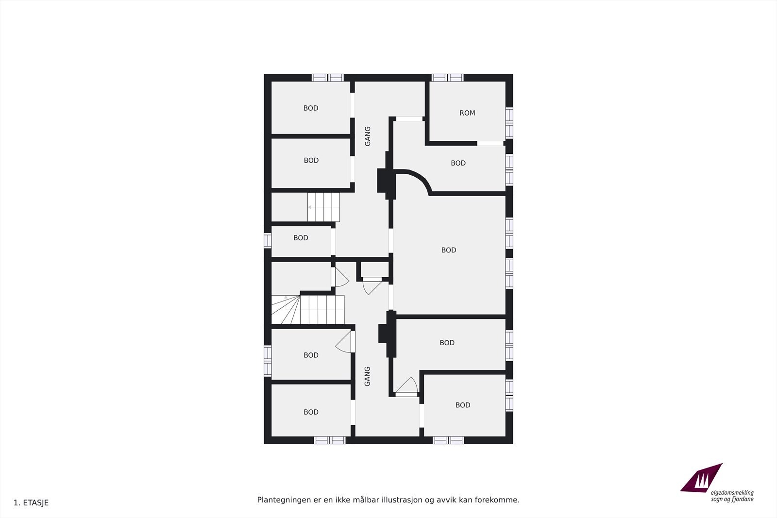 Planskisse av kjellaren Galleribilde