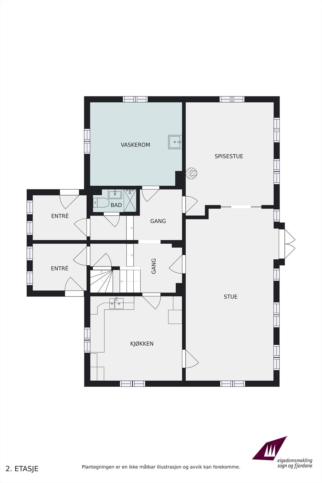 Planskisse av hovudetasje Galleribilde