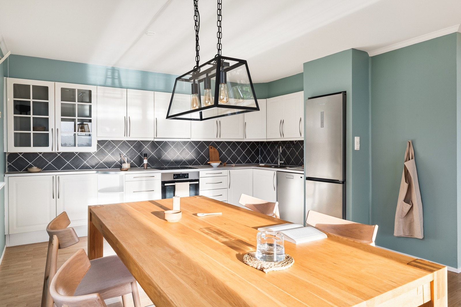 Her er det god plass til spisebord. Galleribilde