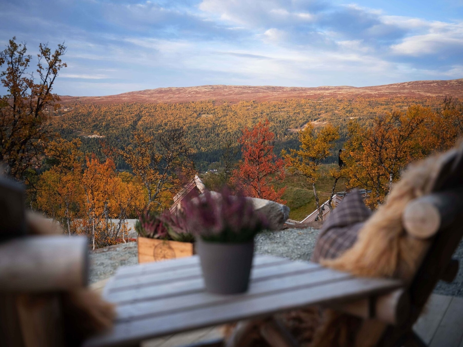 Fin utsikt fra denne hytta som ligger i området Galleribilde